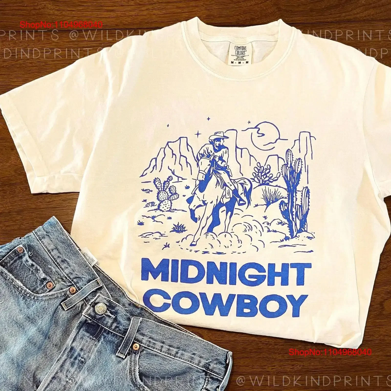 

Midnight Cowboy T Shirt Cowgirl fashion vintage western vintage Washed Breathable Top For Everyday Wear Soft graphic Unisex