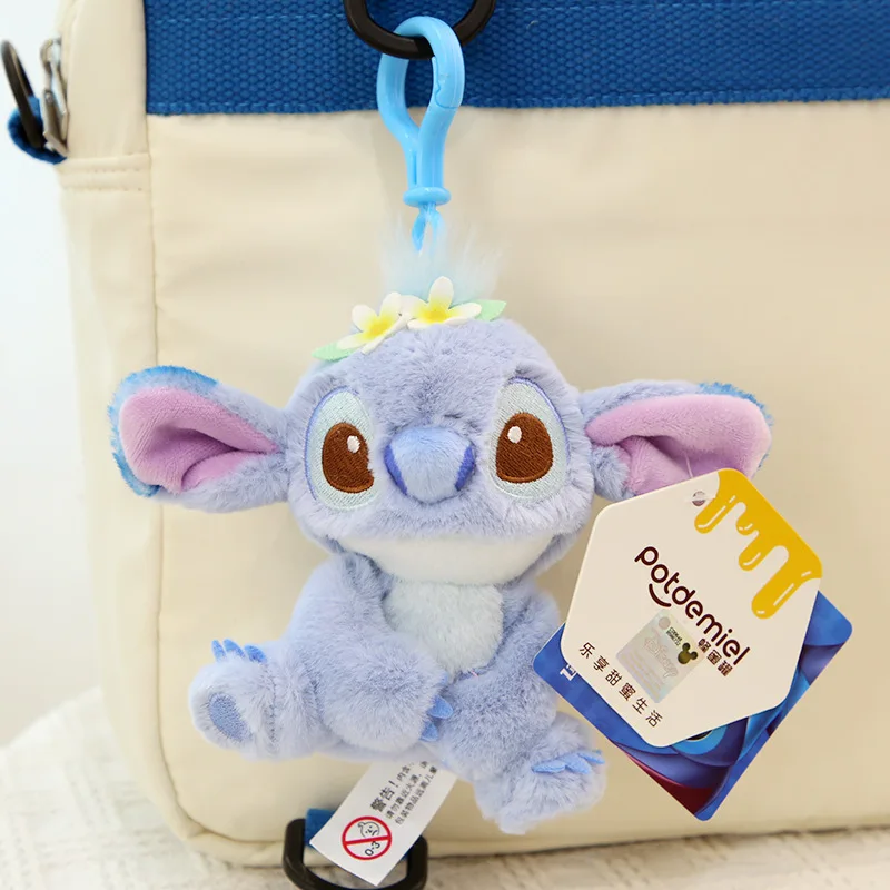 Disney Toy Story Stitch Chaveiro para Crianças, Boneca de pelúcia Kawaii Winnie Lotus, Anime recheado de desenhos animados, Brinquedos Pingente, Presente, original