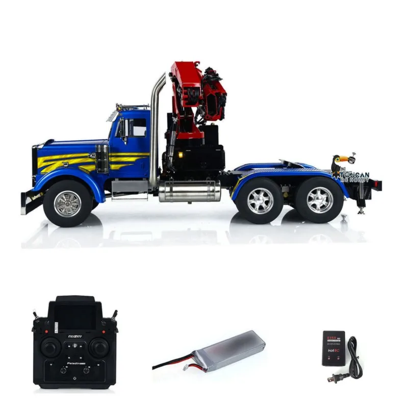 1/14 RTR 6x6 هيكل معدني 56344 RC شاحنة جرار لتقوم بها بنفسك سيارات راديو التحكم مركبة ضوء الصوت الدخان PL18 نموذج لألعاب TAMIYAYA