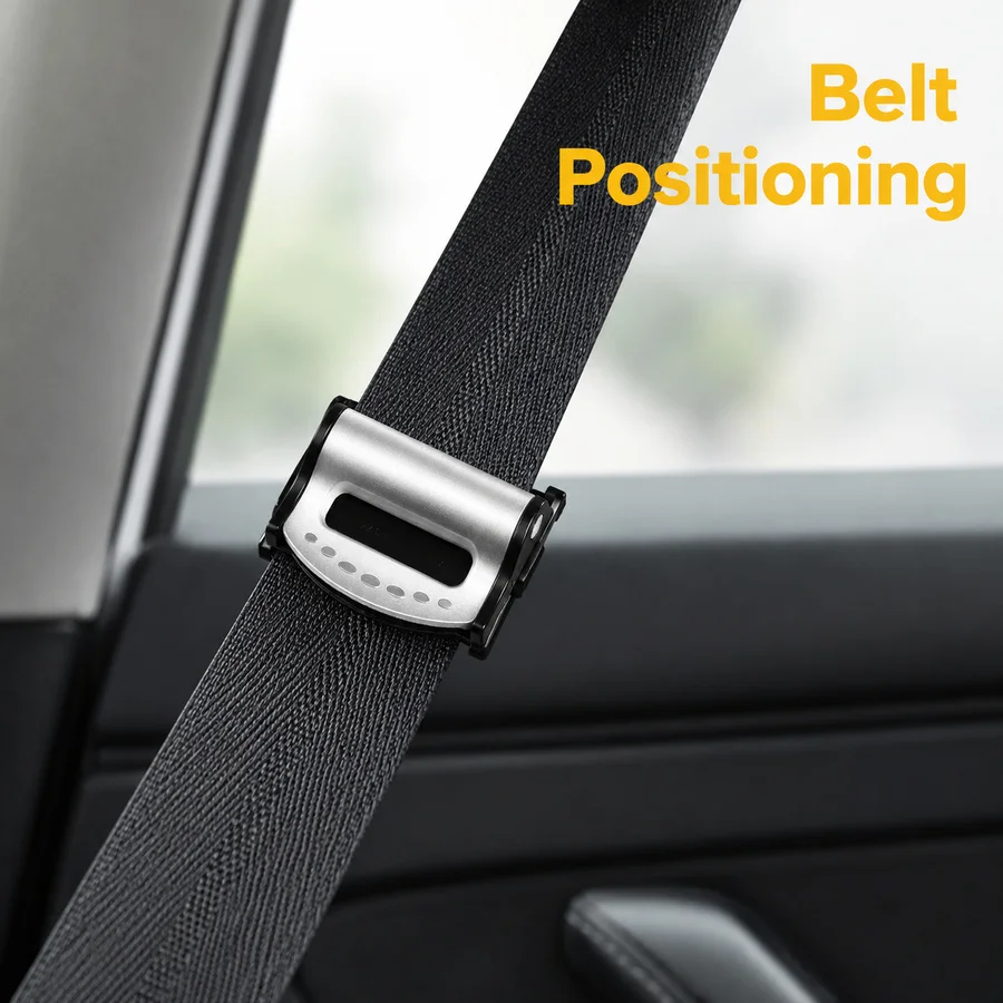 Universal Car Seat Belt Fixing Clip, Adjustable Slip-Resistant Plastic Clamp for Daily Belt Position