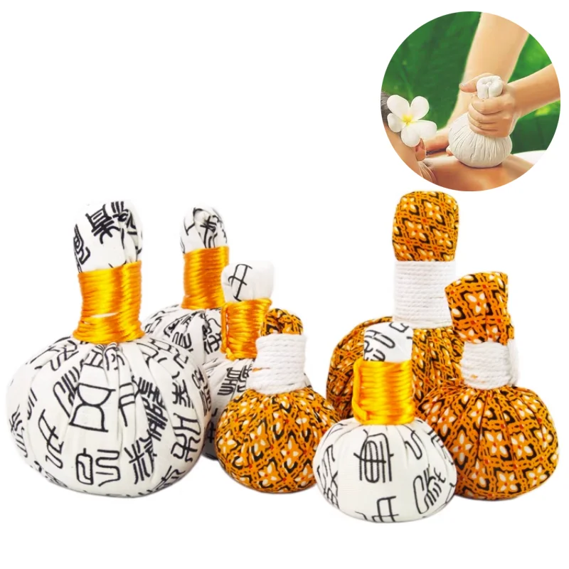 Thai Type Aromatherapy Herbal Medicine Massage Ball Sunburn Wormwood Medicine Bag Roll Whack Pack Incense Hot Compre