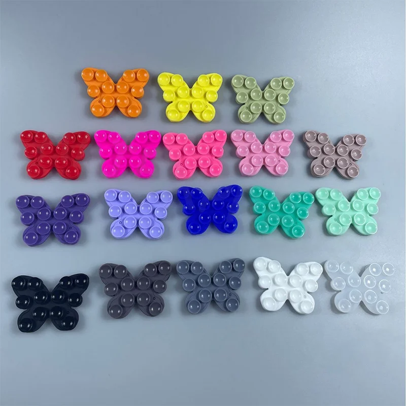 1Pcs Phone Fixture Suction Cup Silicone Butterfly Double-sided Suction Cup Back Adhesive Mobile Phone Rubber Suction Cup