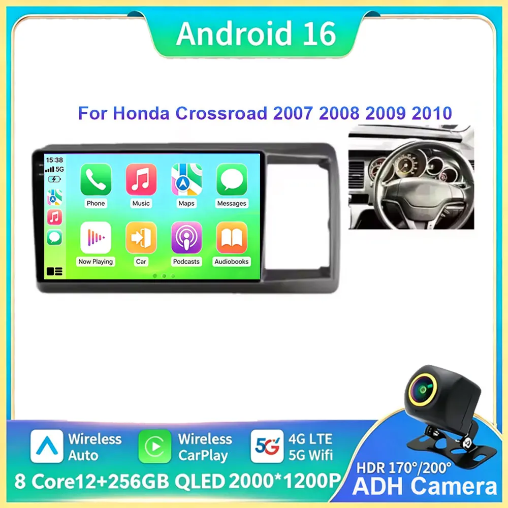 Android 16 For Honda Crossroad 2007 2008 2009 2010 Right hand driver Car Radio Multimedia Video Player Navigation GPS 4G WIFI