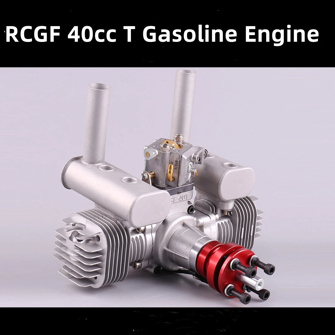 RCGF 40cc T Dual Cilinder RC Vliegtuig Benzinemotor Olie Aangedreven Onbemand Licht Hout Vaste Vleugel Vliegtuigmotoren