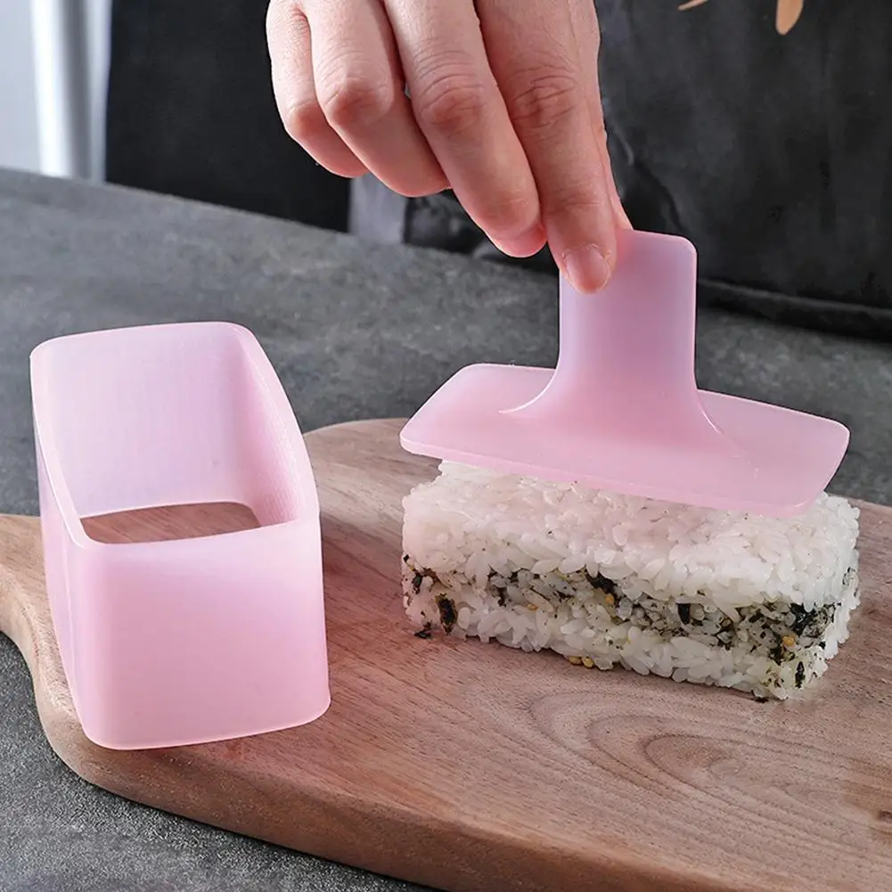 DIY fabricante de moldes para Sushi nueva prensa de alimentos antiadherente Triangular Rectangular Kit de Sushi cocina Bento Onigiri bola de arroz fabricante de Sushi 1-10 Uds