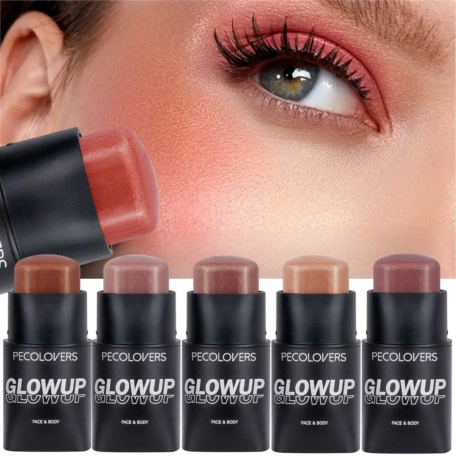 1PC Matte, Brightening, Natural Nude Makeup, High Pigment, Multi-functional Blush Stick, A Must-have Makeup Tool for Everyday