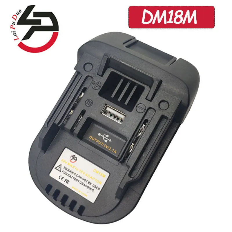 

Battery Convertor Adapter DM18M for Dewalt 20V for Makita 18V Lithium BL1830 BL1840 BL1850 14.4V- 18V Conversion