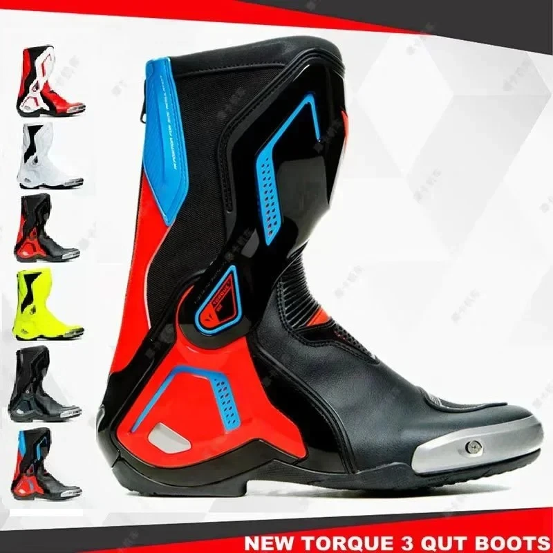 Motorcycle Botas Professional Track Riding Boot Cowhide Waterproof Racing Anti-Collision Off-Road for Rally Race for Dinese Shoe