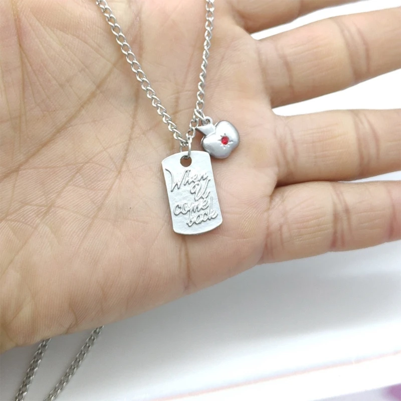 Love And Deep Space Related Products Caleb The Same Brother The Same Pendant Necklace Apple Square Cards Necklace Xmas Gift