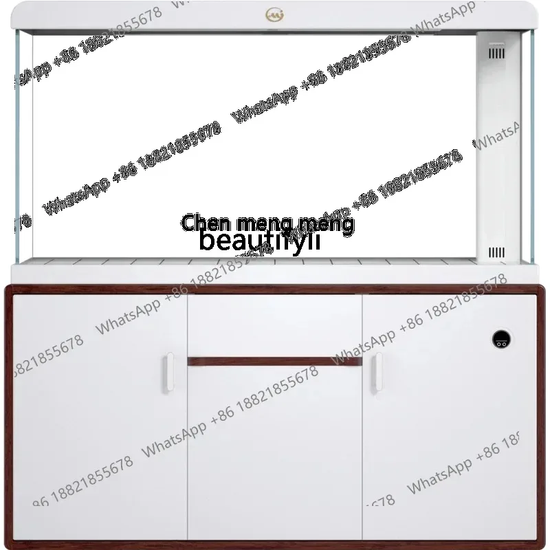 F181 l Fish Tank Living Room Floor Bottom Filter Ultra-White Glass Small Aquarium Change Water Dragon Fish Tank