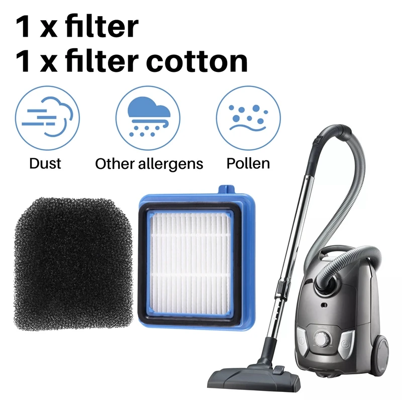 Substituição hepa filtro para aspirador de pó, peças sobressalentes para ethernet q6 q7 q8 wq61/wq71/wq81