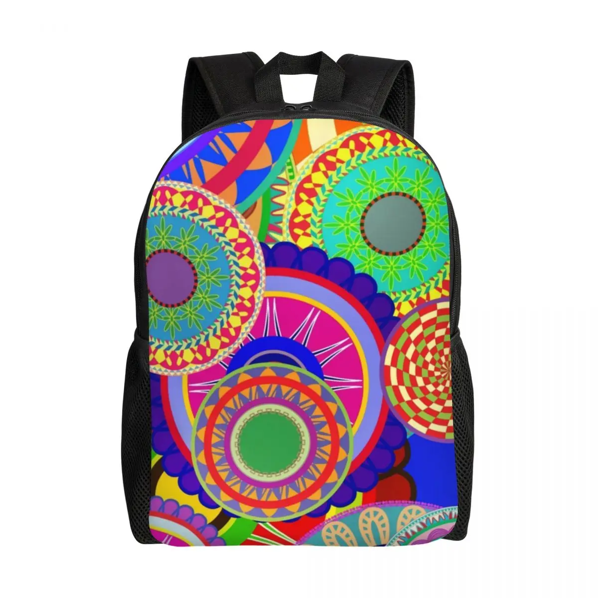 Mandala Flower Deanfun Colorful Backpack for Men Women Waterproof College School Bag Print Bookbag