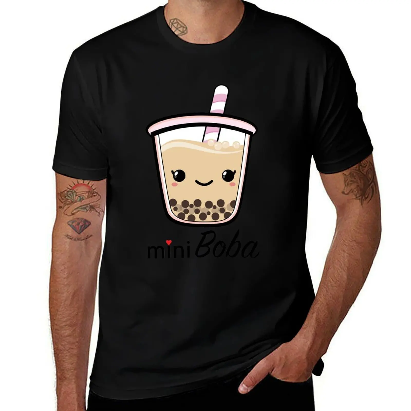 

Mini Boba Drink T-Shirt Big Size Crew Neck T-Shirt