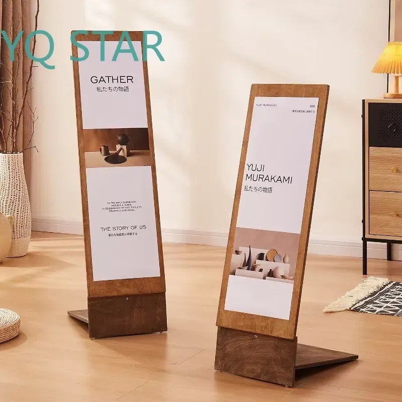 Vertical Display Stand for Retail Store Floor to Ceiling Guide Sign Billboard for Entrance Promotion Display Board