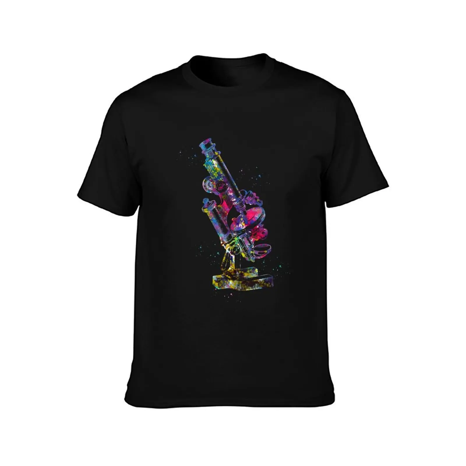 Vintage Compound Microscope T-Shirt, Summer Casual Cotton Tee, Oversized Streetwear Tops, Vintage Graphic Print, 100% Cotton