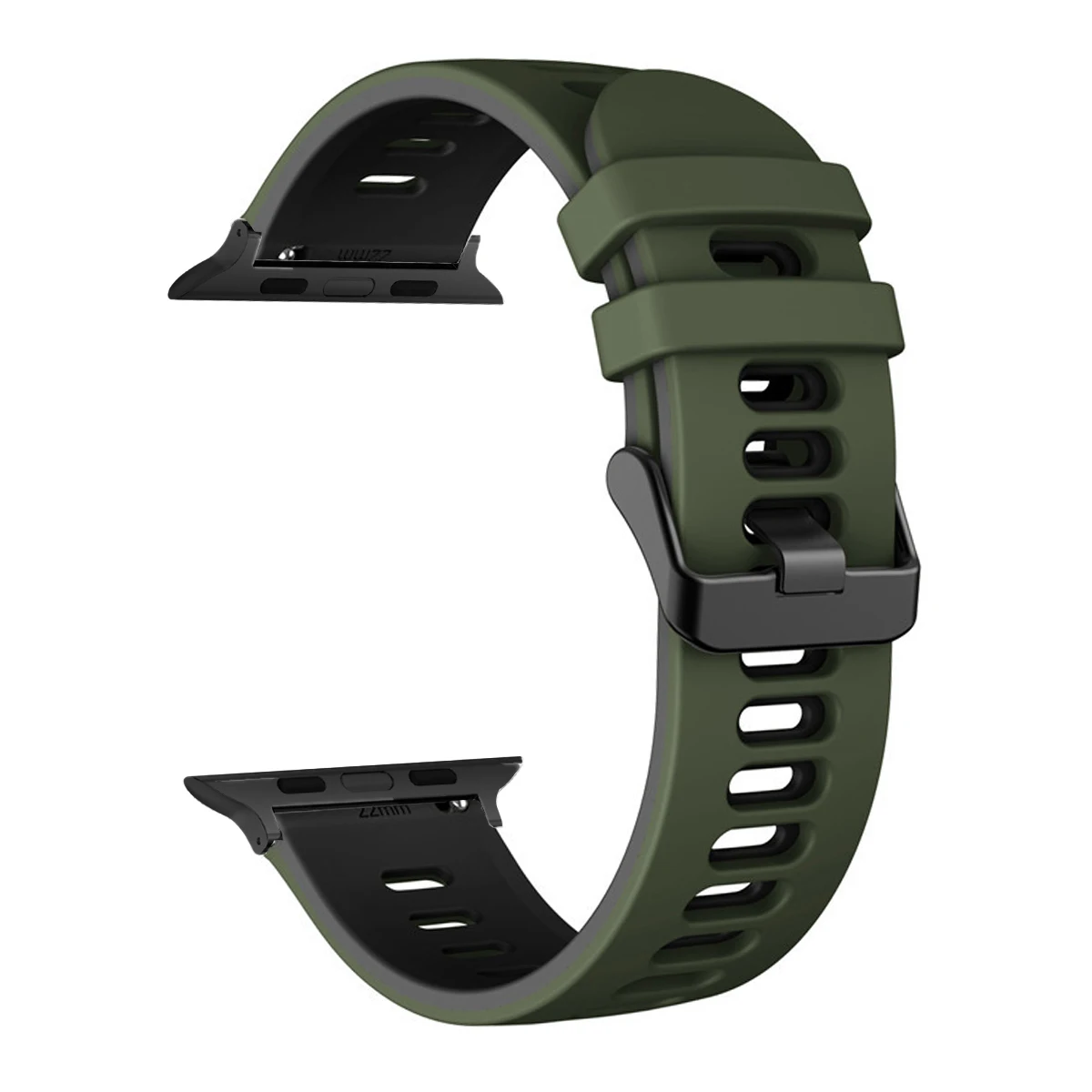 Sportliches Silikonarmband für Apple Watch Ultra4, 49 mm, 46 mm, 45 mm, 44 mm, 42 mm, Armband für IWatch Series 12, 11, 10, 9, 8, 7, 6, 5, 4, Handgelenksband. – Detail 16