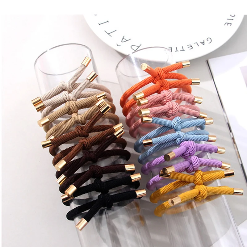 10PCS Women Elastic Hair Rubber Bands Hair Tie Elastics Knotted Hair Ties Ponytail Holders for Women Girls