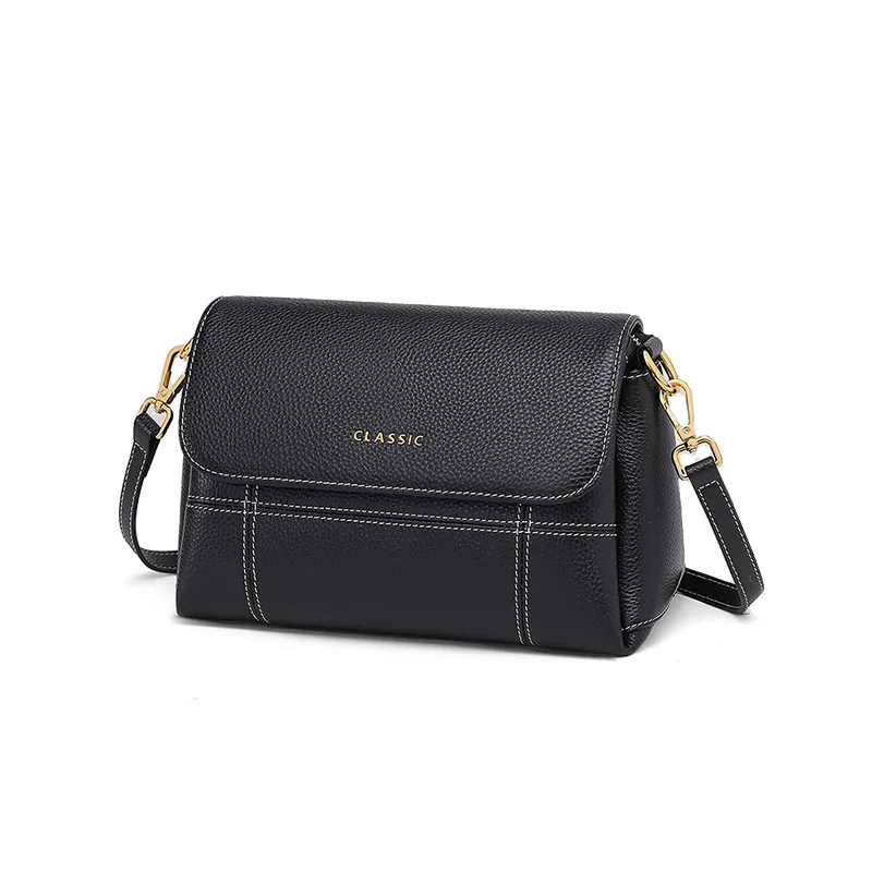 Top-grain Cowhide Leather Women Bags New Crossbody Bag Fashion Simple Mum Bag Genuine Leather Senior Sense Commuter Shoulder Bag
