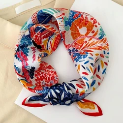 Petit Foulard de Plage 100% Naturel pour Femme, Châle Bandana, Pashmina, Poncho, Nouvelle Collection Été 2023, 53x53cm