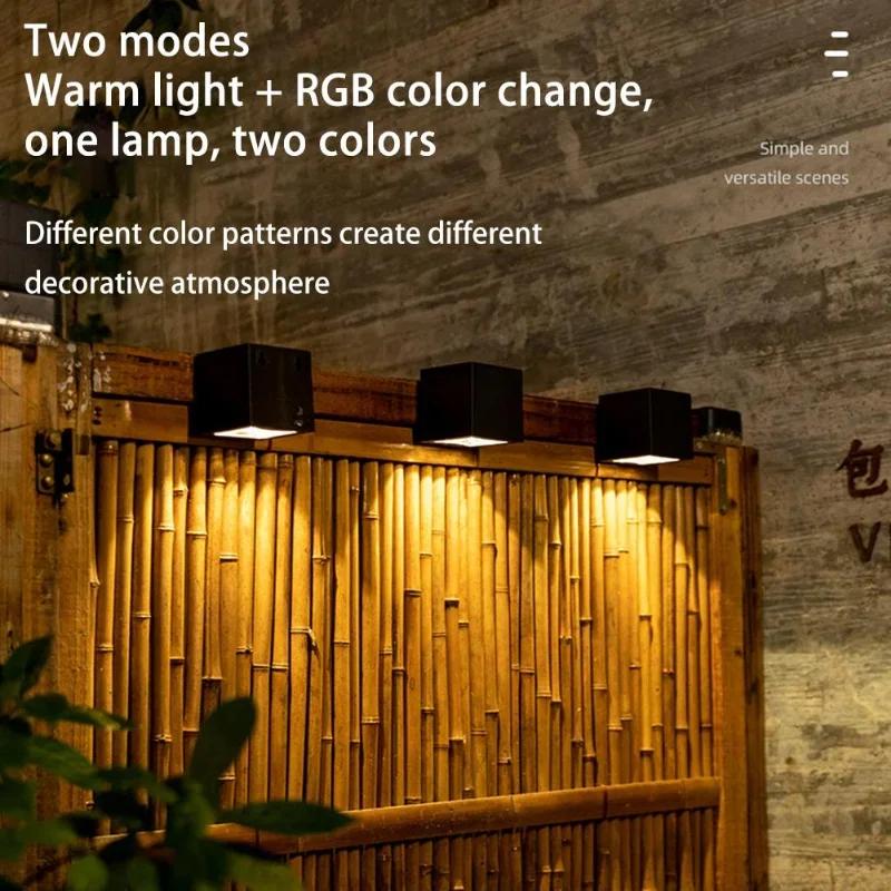 LED ضوء الشمس في الهواء الطلق حديقة مربع الجدار مصباح في الهواء الطلق فناء حديقة سياج الإضاءة الجدار الديكور مصباح #2