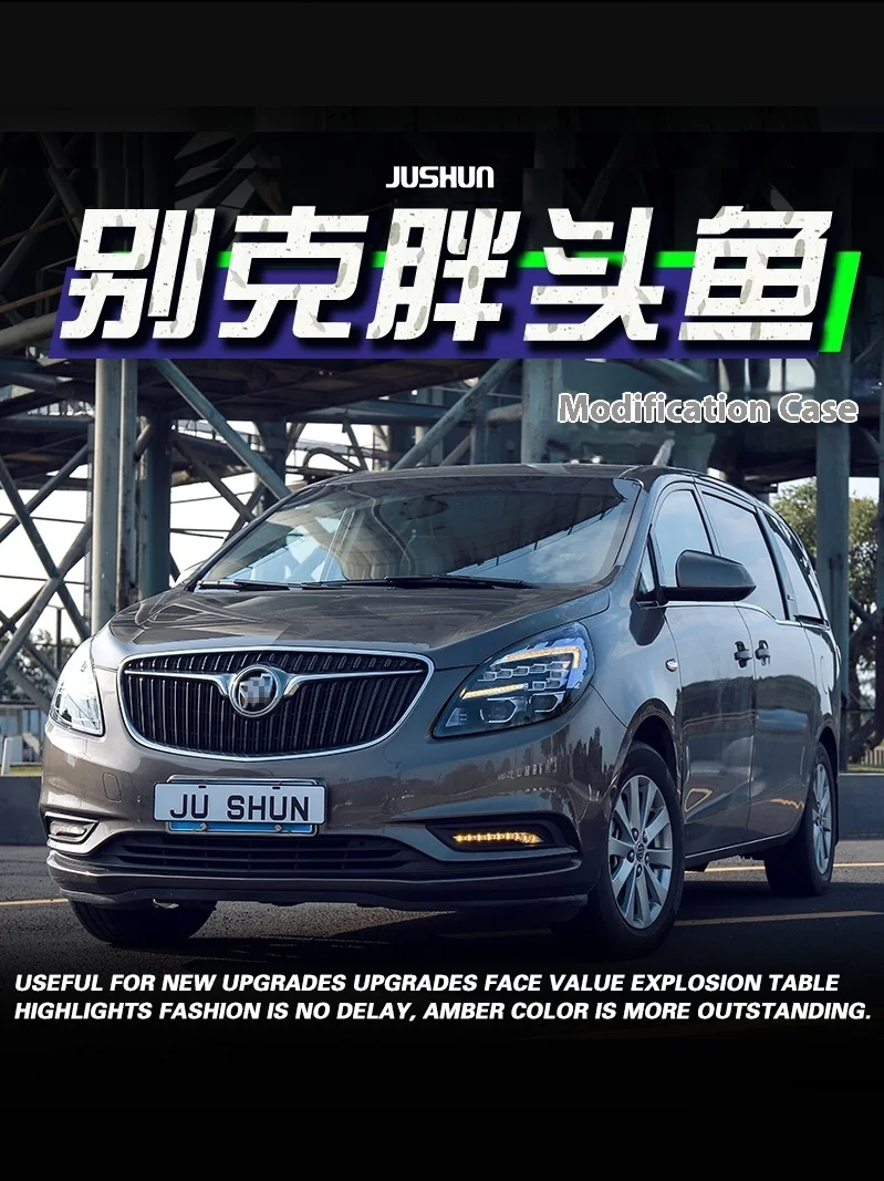 11-19 for Buick GL8 LED Headlight Assembly with Modified Daytime Running Light 6000k Color Temperature New Condition Steering