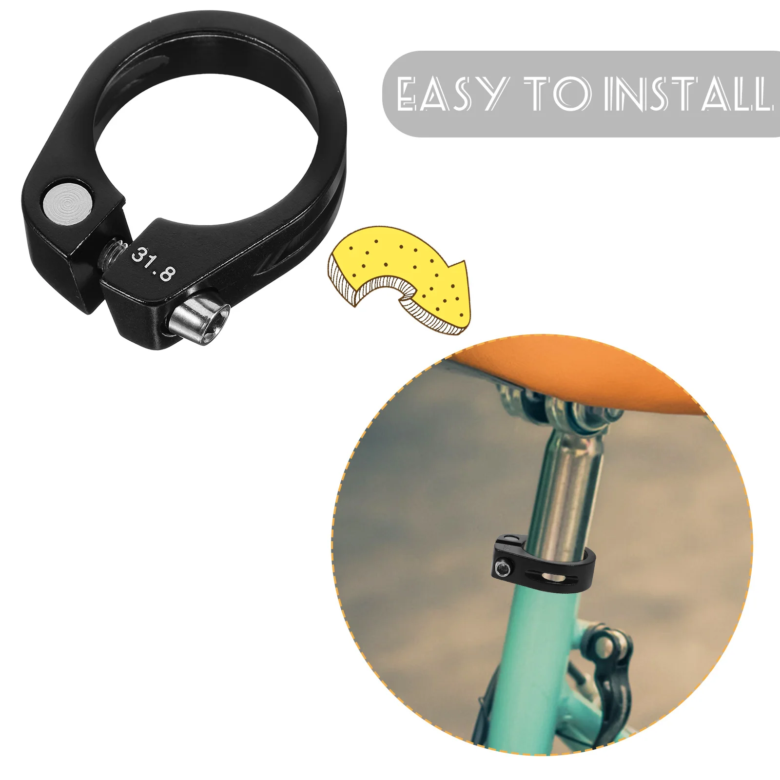 

Durable Aluminum Alloy Seatpost Collar Quick Release Clamp for Road Casual Bikes Easy Installation Adjustment