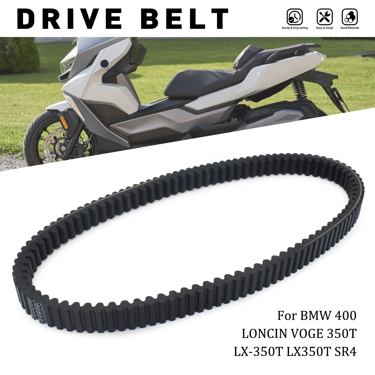 For BMW 400 C400GT C400X LONCIN VOGE 350T LX-350T LX350T SR4 Motorcycle Drive Belt Rubber Transmission Replacement Scooter Belt