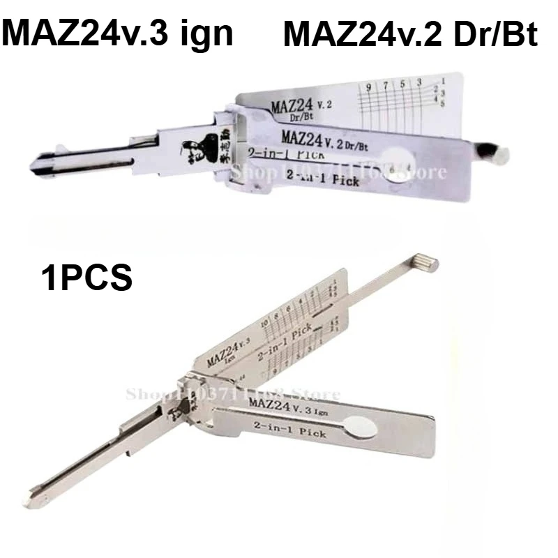 

1PCS Lishi Maz24 V. 3 Ign MAZ24 V.2 Dr Bt 2-in-1 Auto Door Lock Pick & Decoder Locksmith Tool Lockpick Picklock Lock Decoder