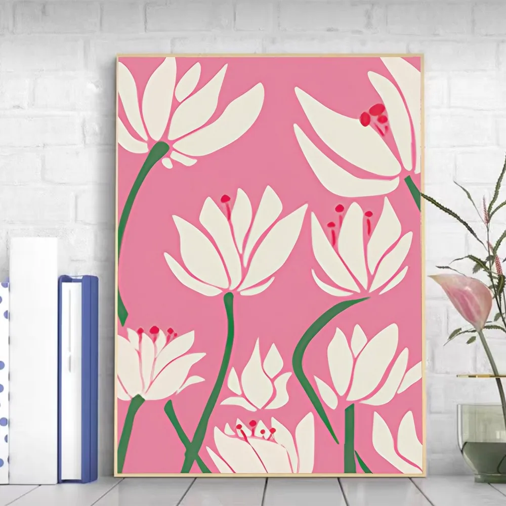 Henri Matisse Abstract Wall Art Flower Market Colour Poster Self-adhesive Art Poster Retro Sticker DIY Room Vintage Decorative