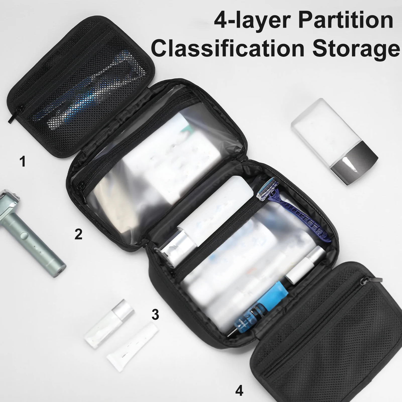 Travel Toiletry Bag Men's Business Trip Gods Dry Wet Separation Fitness Bath Bag Waterproof Multi-Layer Makeup Storage Bag