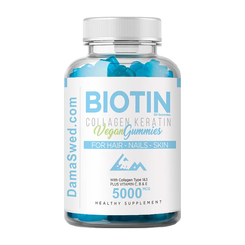 Biotin gummies are suitable for healthy hair, skin, and nails. Hair vitamin gummies - vegetarian, hair health supplements