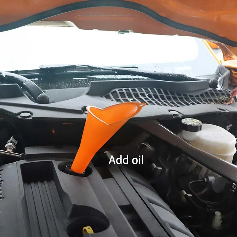 

7pcs/set Multi-Purpose Flexible Right-Angle Funnel Car Plastic Funnel Set Wide-Mouth Fuel and Oil For Coolant and Oil