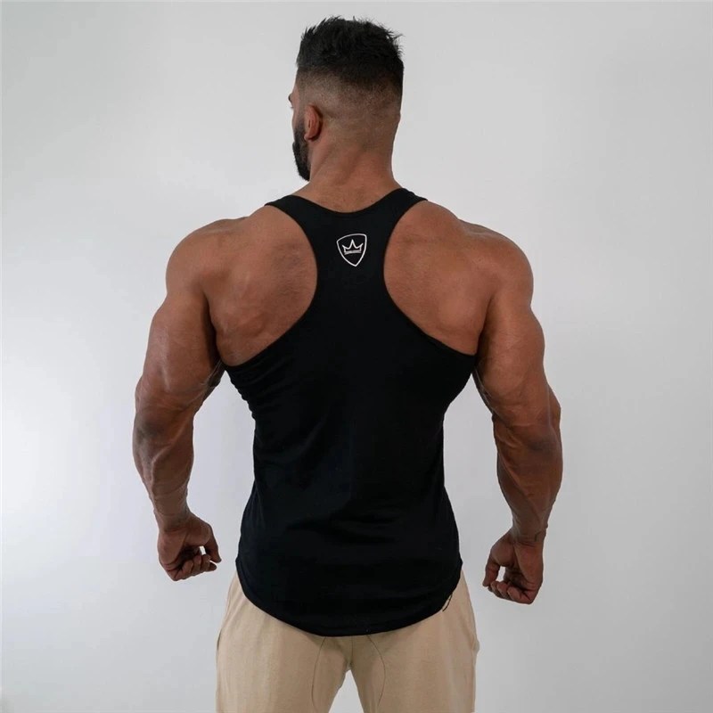 2024 mens tank tops shirt gym tank top fitness clothing vest sleeveless cotton canotte bodybuilding ropa hombre man clothes wear