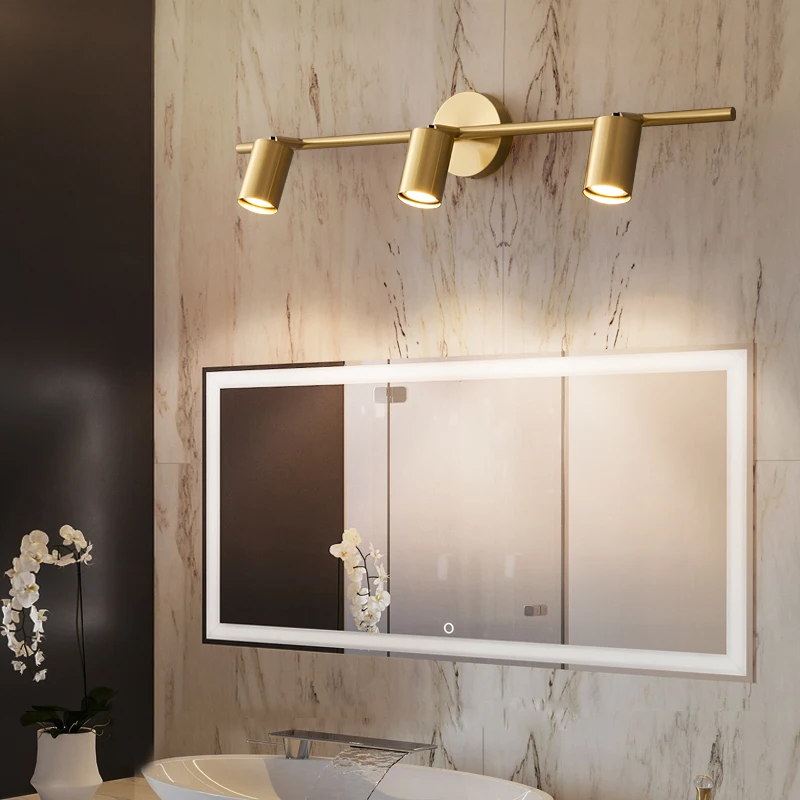 Industrial Brass Mirror Front Light LED Black Copper Wall Lights Classic Creative Decor for Vanity Fixture Make-up Bathroom