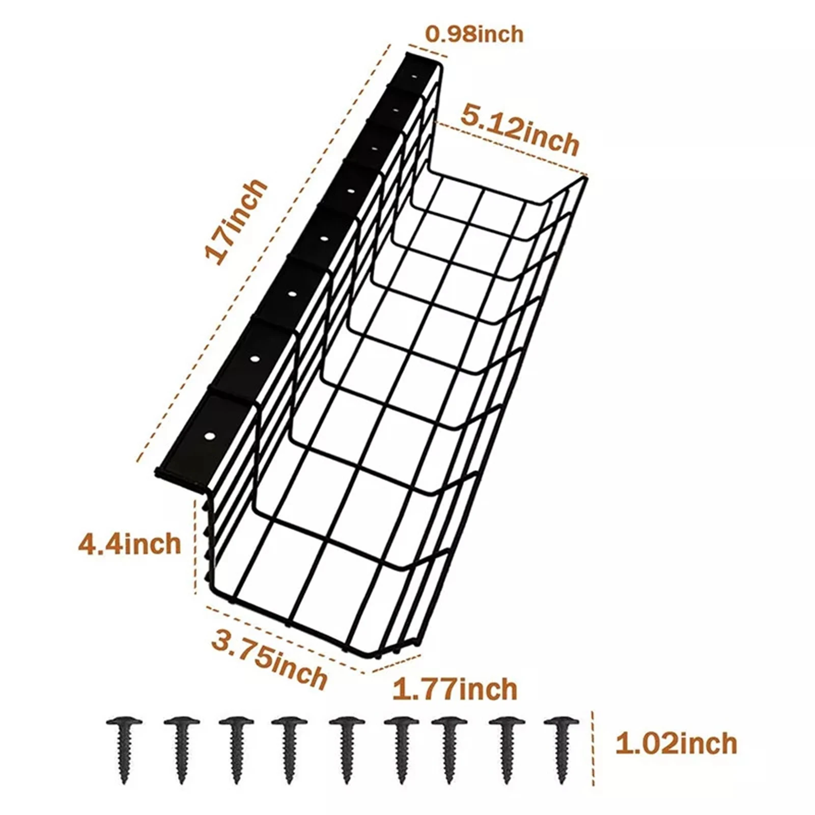 책상 코드 아래 케이블 관리 케이블 홀더 데스크 케이블 관리 트레이 바구니 아래, 와이어 하이더 정리, 2 피스