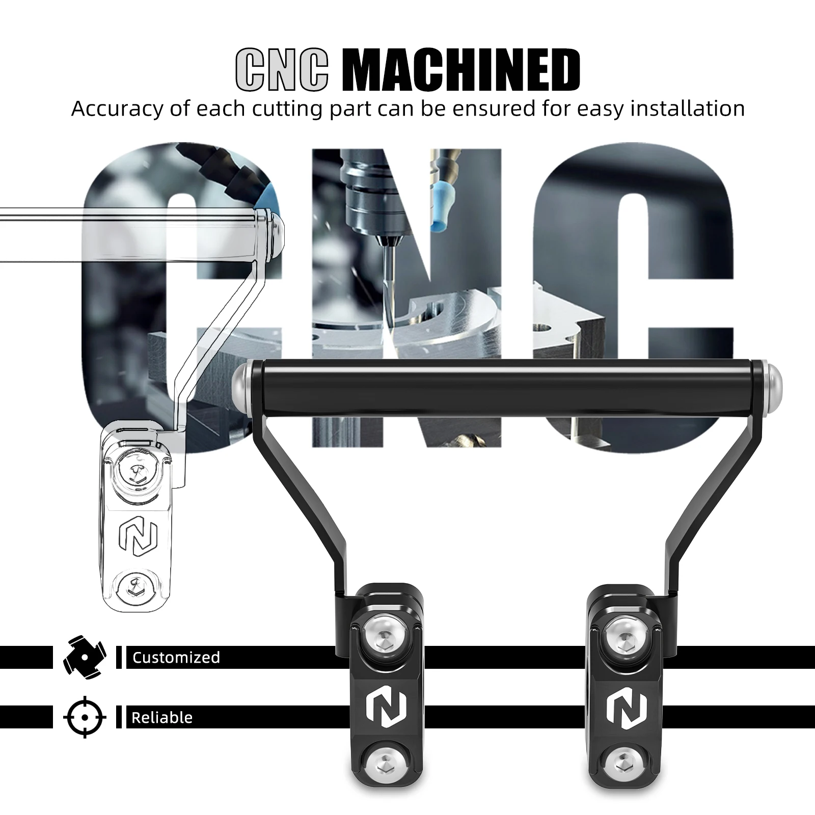 สําหรับ 2019-2024 Yamaha Tenere 700 GPS Navigation Mount Bracket สําหรับ Tenere 700 Rally Edition 20-24 สําหรับ Aprilia Tuareg 660 2022-2024