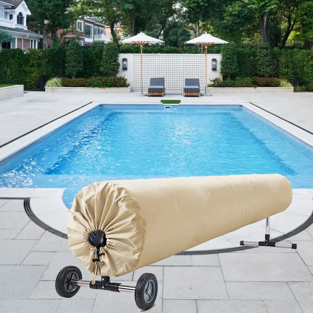 Winter Protection 18ft Solar Blanket Cover Space-Saving Design 420D Waterproof Oxford Cloth All-Weather Protection