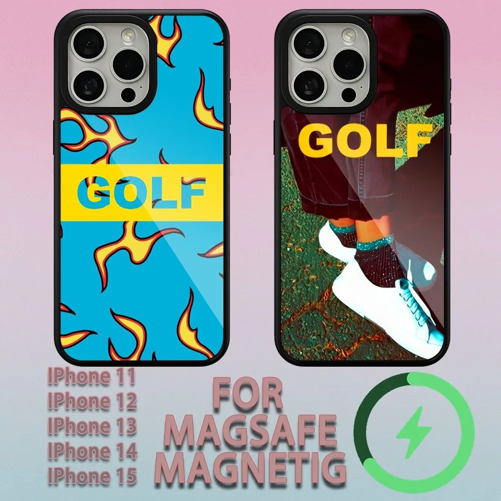 Чехол для телефона Golfs W-Wang для iPhone 15 14 13 12 11 Pro Max Plus Magsafe, Магнитный чехол для беспроводной зарядки