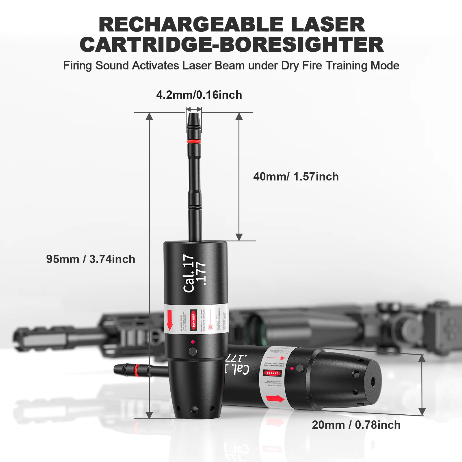 17.177 Upgraded Dual Purpose Dry Fire Laser Trainer with Calibration Function, High Precision Static Calibration Lock Target