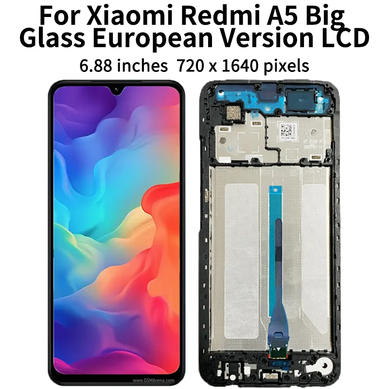 Ekran 25028RN03Y do Xiaomi Redmi A5 Duże Szkło Wersja Europejska Wyświetlacz LCD Ekran Dotykowy Digitizer Z Ramką — zdjęcie produktu 3