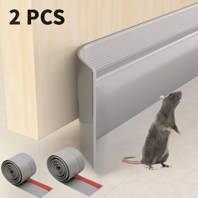 2-Roll Self-Adhesive Silicone Door Bottom Seal Strip, 78.8 Inches, Windproof Dust Insect Blocker,Noise Reduction & Energy Saving