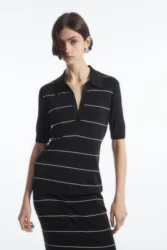 Ethereal MD 2024  new style of Women's casual slim-fit version thin striped POLO shirt