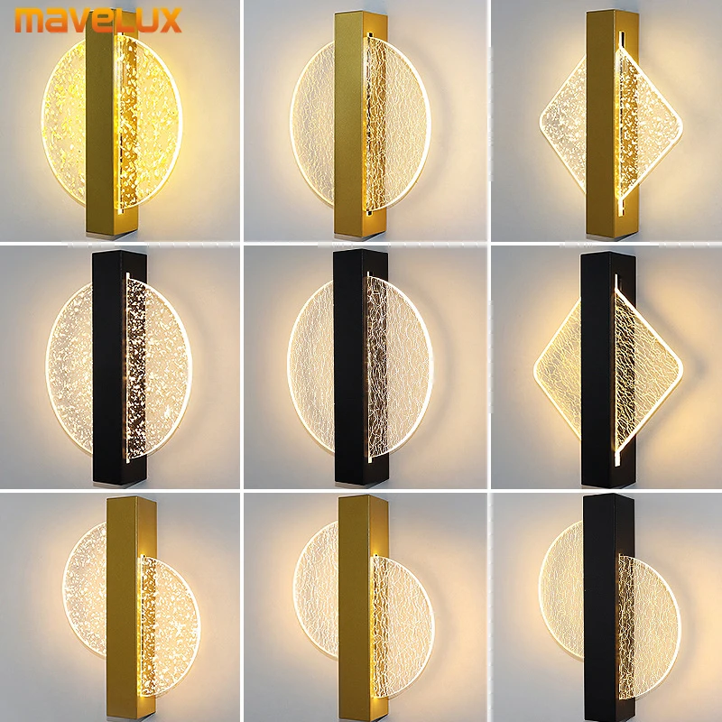 

Luxurious LED Wall Lamp Acrylic Modern LED Indoor Wall Light Nordic Sconce Lamp Bedroom Living Room Bedside Light 10W AC85-265V