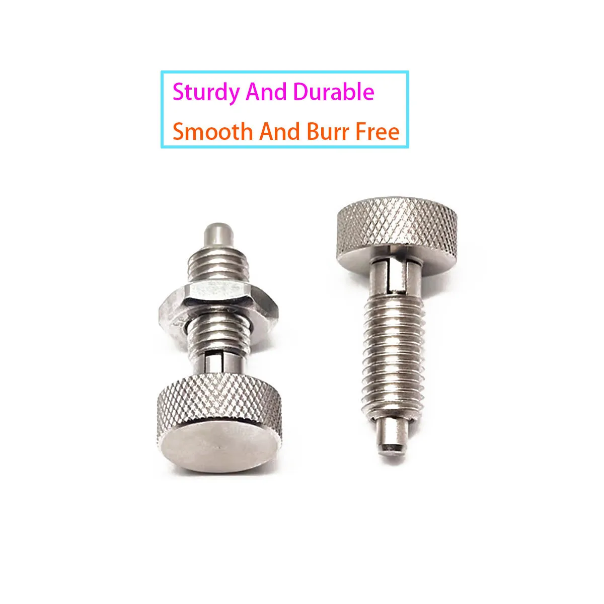 Self-Locking Index Pin Knurled Knob Type Stainless Steel Spring Retractable Positioning Plunger Lock Pin