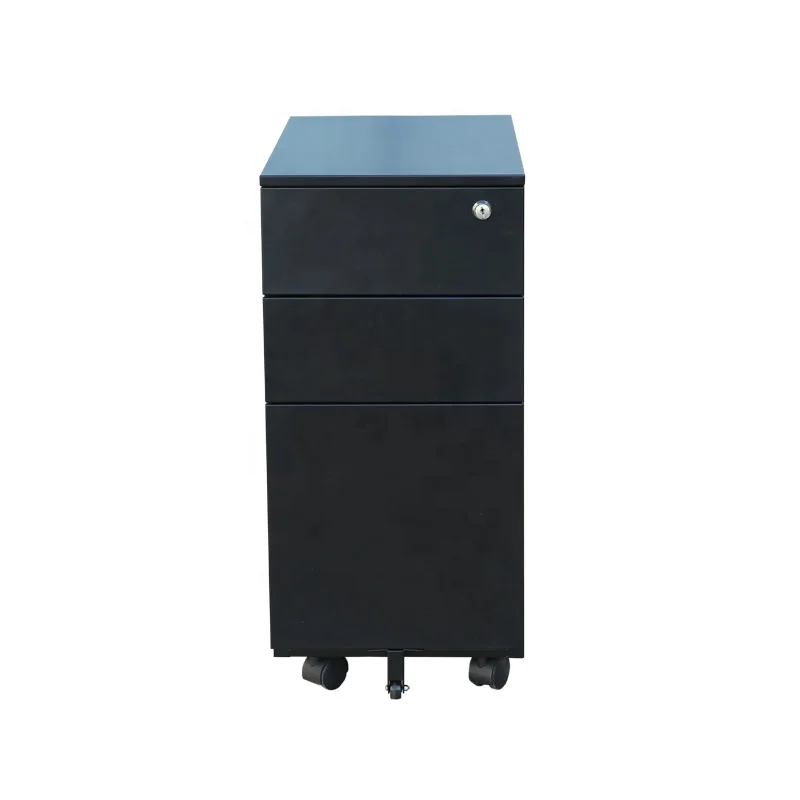 #￥Under Table Storage Drawers Steel 3 Drawer Mobile Pedestal Cabinet