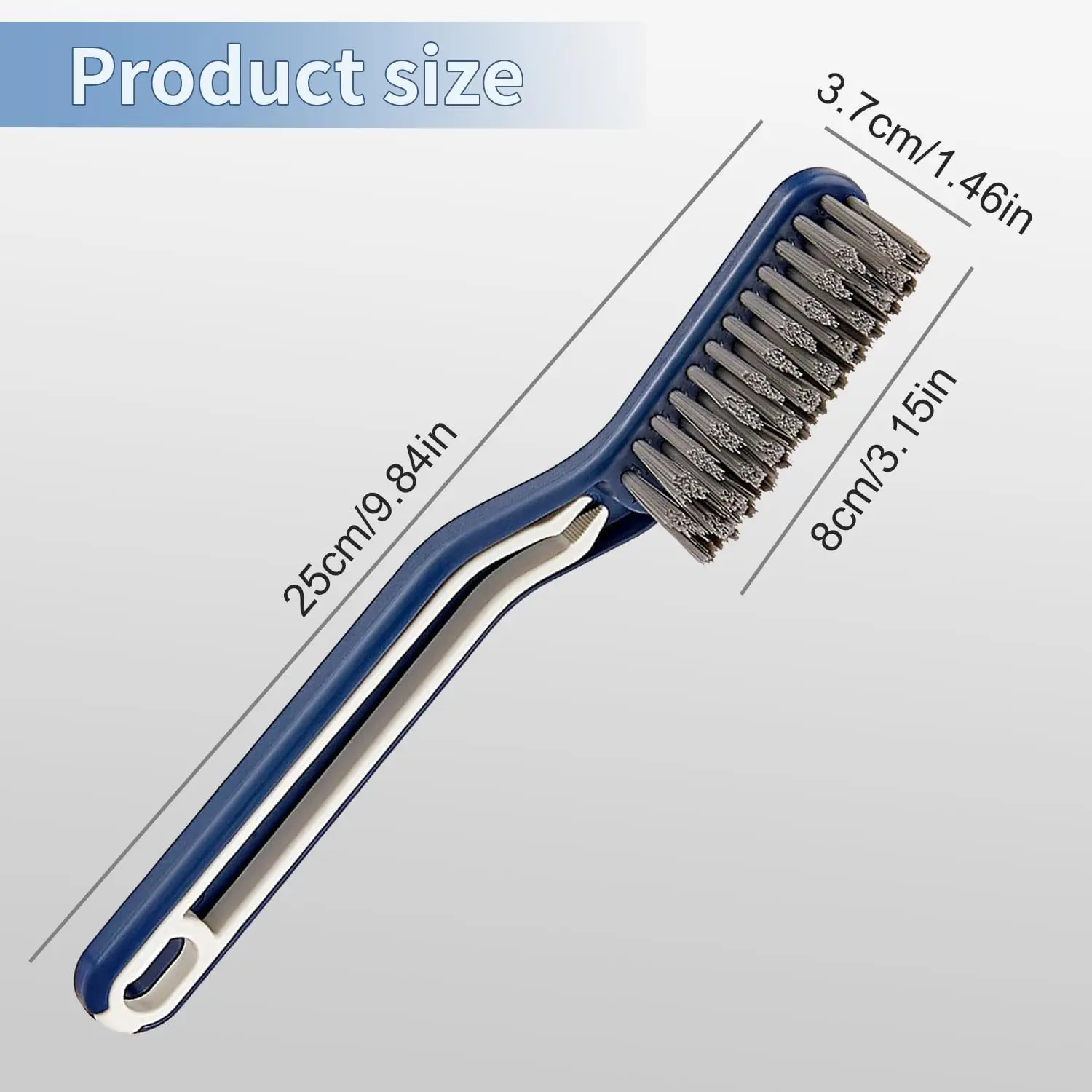 Effective Cleaning Brush for Corners and Gaps - 2-in-1 Multipurpose Bathroom and Floor Tiles Cleaning Brush
