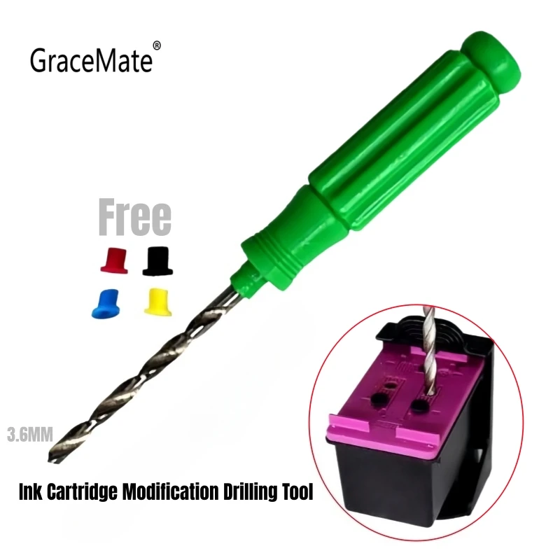 1PCs Diameter 3.6mm DIY CISS Ink Cartridge Tool Hand Screw Drill Refillable CISS Parts Refill Tool Use Enlarged Ink Hole