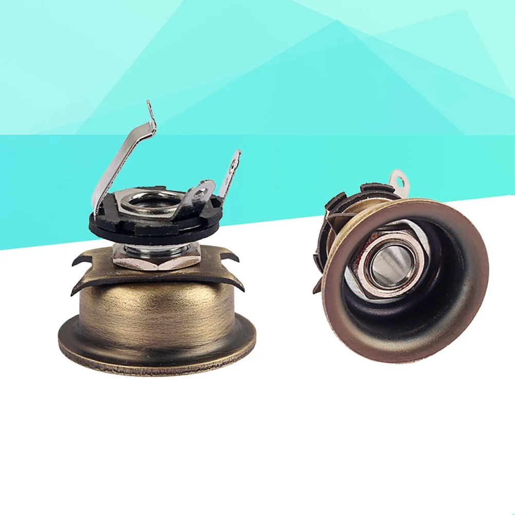 

1 pc 6.35Mm 1/4 Inch Guitar Output Jack Socket Iron Copper Material Chrome Nut Brass Terminal Acoustic Electric Bass