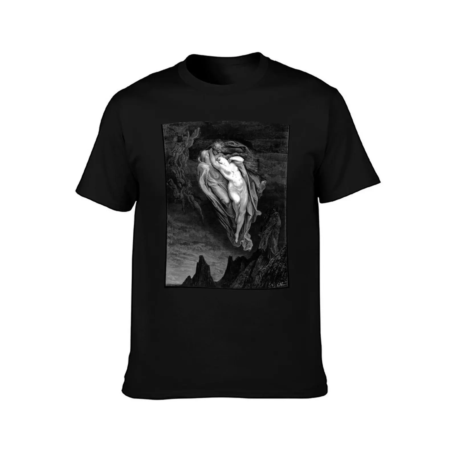 Paolo and Francesca da Rimini (The Divine Comedy), by Gustave Doré T-Shirt Sun Protective Outdoor Tee Top