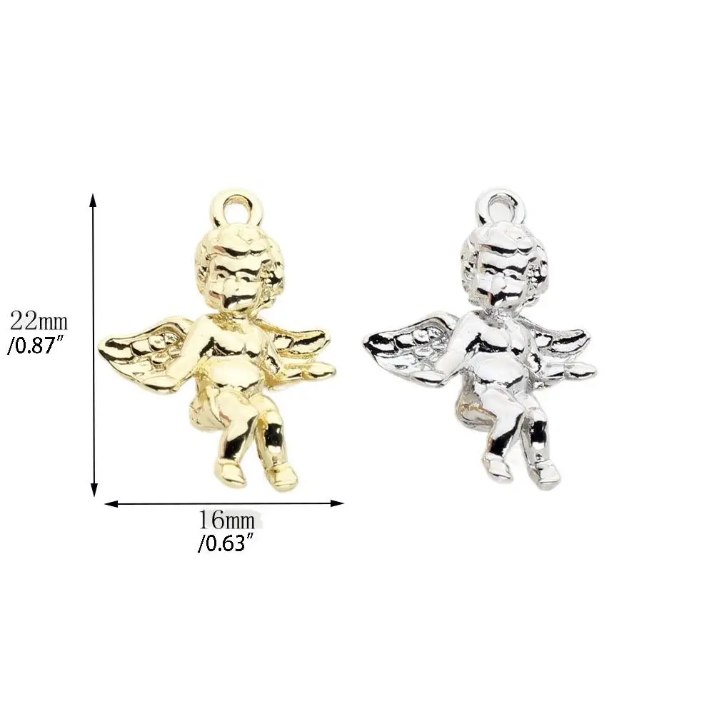 Zinc Alloy Mini Three-dimensional Cupid Angel Charms Pendants 10pcs/lot For DIY Fashion Necklace Jewelry Makings Accessories